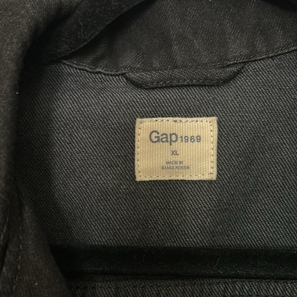 GAP Black Denim Women's Moto Jacket - Picture 4 of 5